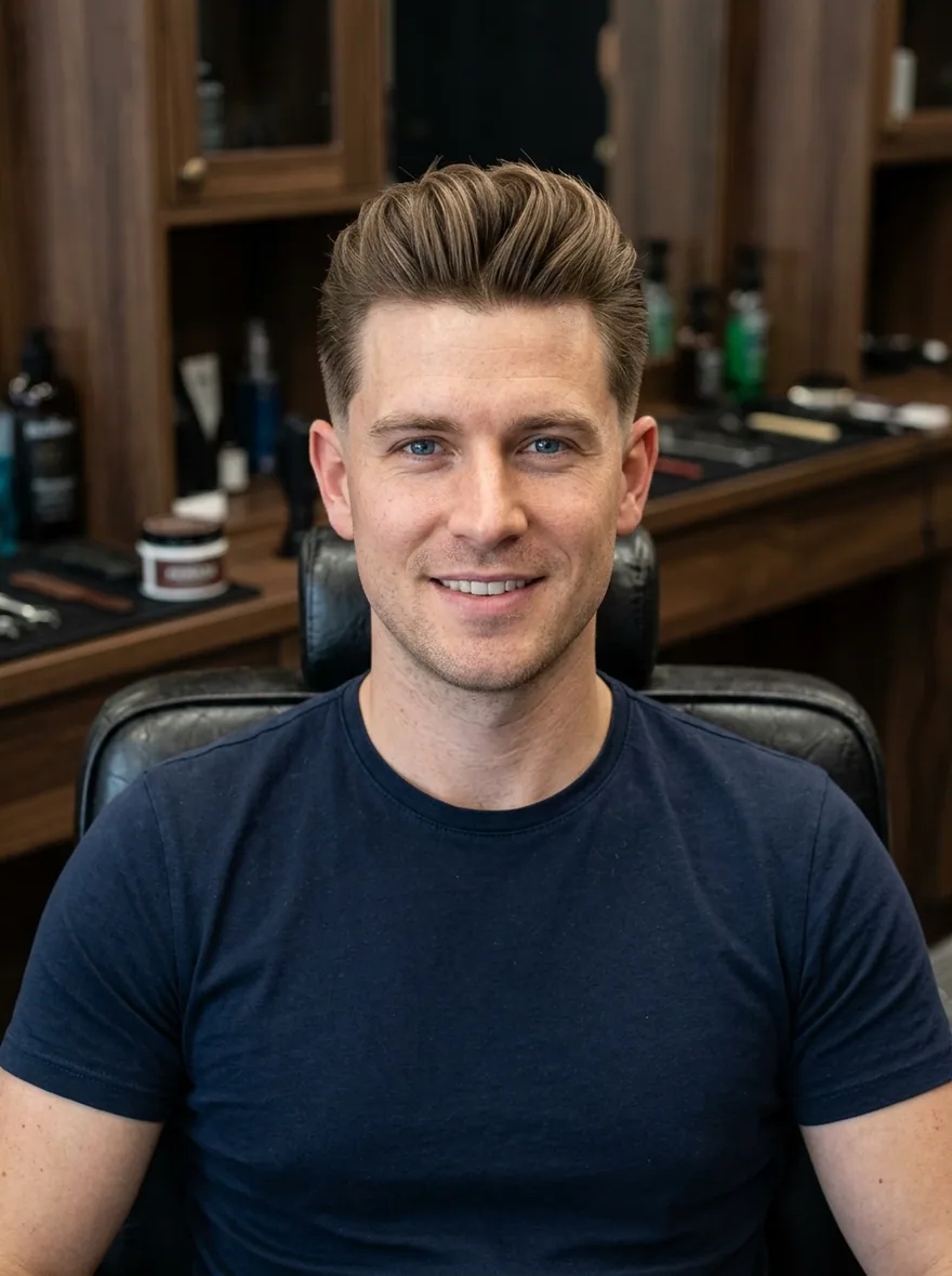 Lars na zijn pompadour